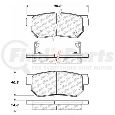 100.07710 by CENTRIC - OEM Brake Pads