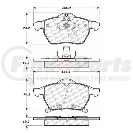 Centric 100.07770 Disc Brake Pad Set OEM Brake Pads