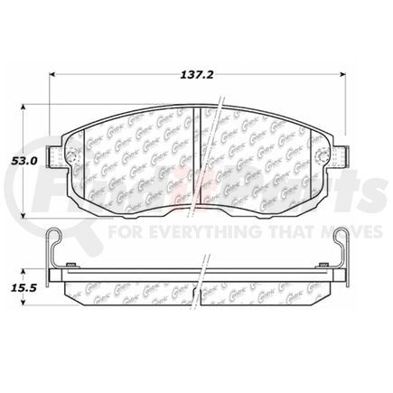 100.07730 by CENTRIC - Posi Quiet Ceramic Brake Pads with Shims and Hardware
