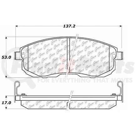 100.07720 by CENTRIC - Posi Quiet Ceramic Brake Pads with Shims and Hardware
