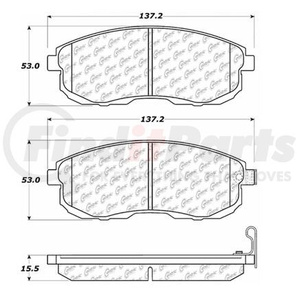 100.07740 by CENTRIC - OEM Brake Pads