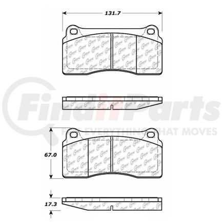 Centric 100.07700 Disc Brake Pad Set OEM Brake Pads