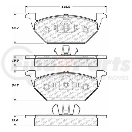Centric 100.07270 Disc Brake Pad Set OEM Brake Pads