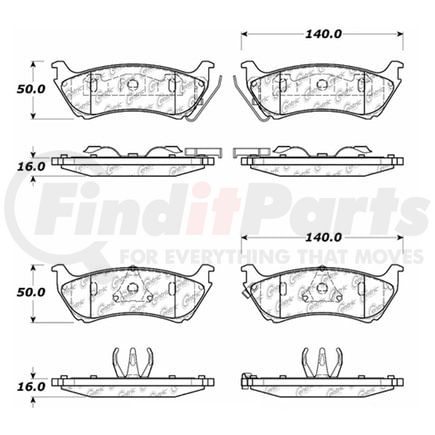 100.07220 by CENTRIC - OEM Brake Pads