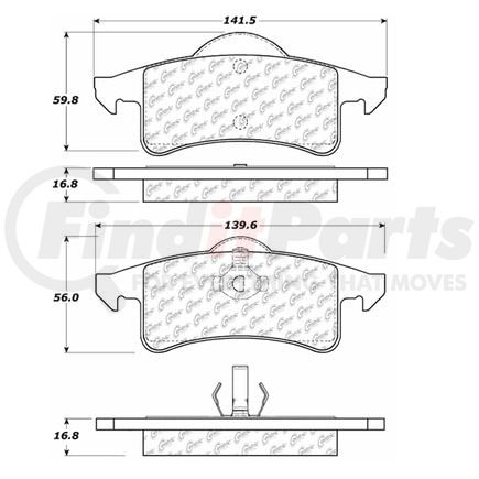 100.07550 by CENTRIC - OEM Brake Pads