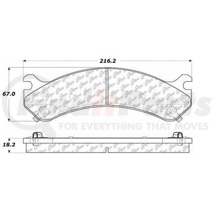 Centric 100.07410 Disc Brake Pad Set OEM Brake Pads