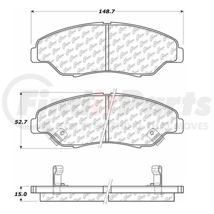 Centric 100.07350 Disc Brake Pad Set OEM Brake Pads