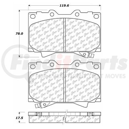 Centric 100.07330 Disc Brake Pad Set OEM Brake Pads