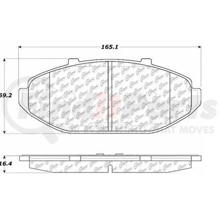 Centric 100.07070 Disc Brake Pad Set Posi Quiet Ceramic Brake Pads with Shims and Hardware