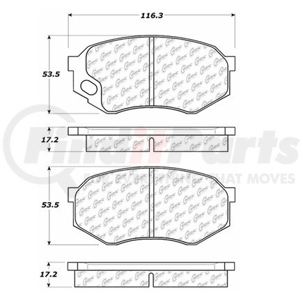 100.07020 by CENTRIC - OEM Brake Pads