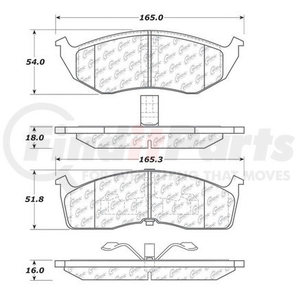 100.06990 by CENTRIC - OEM Brake Pads
