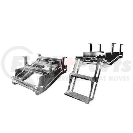 50456-3-GALV by ANCRA - Frame Rail Step - 3 Step Trailer Access Steps