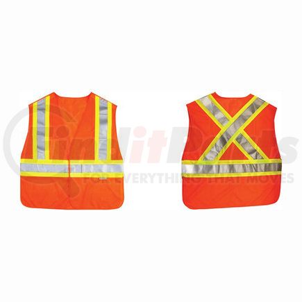 50532-13 by ANCRA - Safety Vest - High-Visibility Orange/Red Tear-Away
