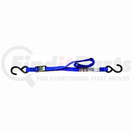 40888-34 by ANCRA - Cambuckle Tie Down Strap - 2 pack, 66 in., Blue, For 400 lbs. Working Load Limit, With S-Hook