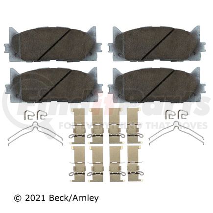 085-6758 by BECK ARNLEY - PREMIUM ASM PADS W / HARDWARE