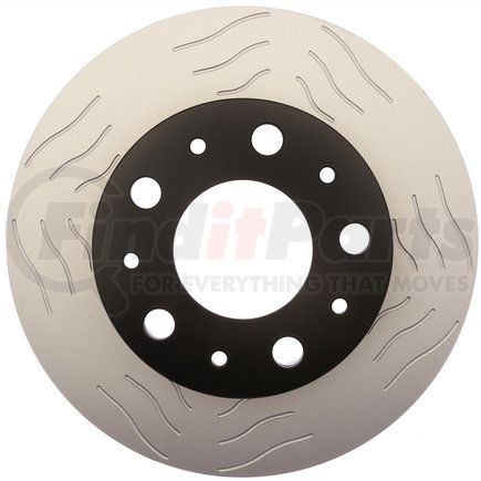 18A81766SD by ACDELCO - Disc Brake Rotor - 5 Lug Holes, Cast Iron Slotted, Vented, Front