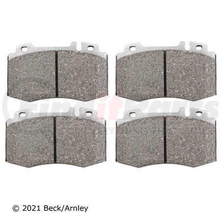 085-2124 by BECK ARNLEY - PREMIUM APPLICATION SPECIFIC MATERIAL BRAKE PADS