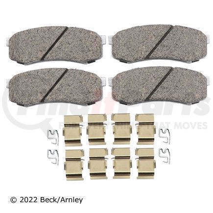 085-6502 by BECK ARNLEY - PREMIUM ASM PADS W / HARDWARE