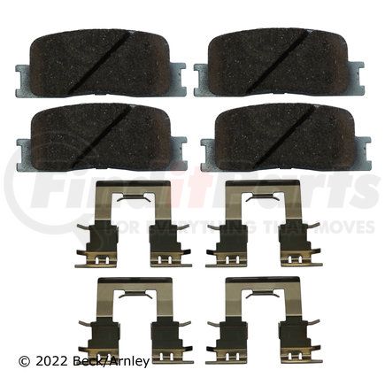 085-6659 by BECK ARNLEY - PREMIUM ASM PADS W / HARDWARE