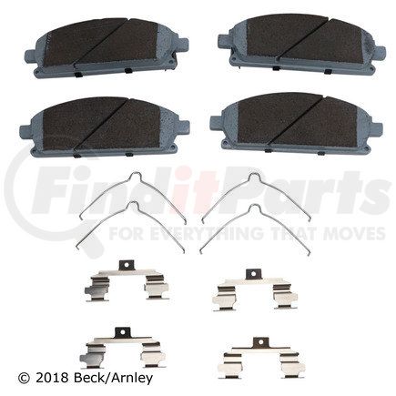 085-6691 by BECK ARNLEY - PREMIUM ASM PADS W / HARDWARE