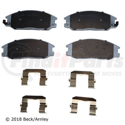 085-6675 by BECK ARNLEY - PREMIUM ASM PADS W / HARDWARE