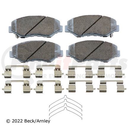 085-6698 by BECK ARNLEY - PREMIUM ASM PADS W / HARDWARE