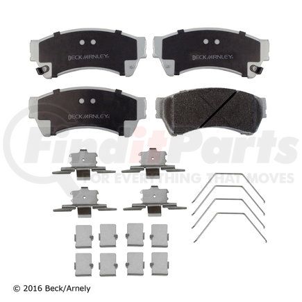 085-6767 by BECK ARNLEY - PREMIUM ASM PADS W / HARDWARE