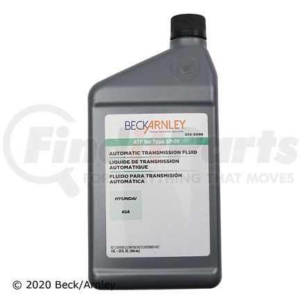 252-2008 by BECK ARNLEY - PREMIUM AUTOMATIC TRANSMISSION FLUID TYPE SP-IV