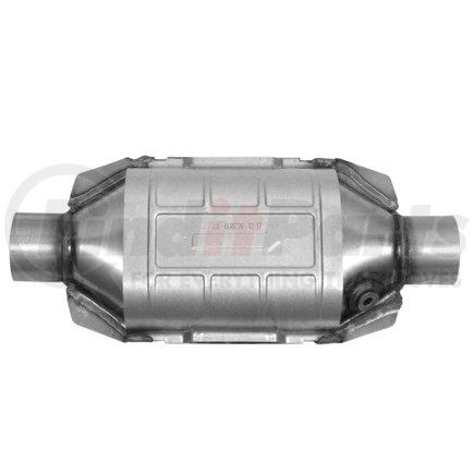 608226 by ANSA - Federal / EPA Catalytic Converter - Universal OBDII - 2.50" ID Neck / 2.50" ID Neck; Oval; 5.9L / 6250; O2 Port: 1 - Pass. side