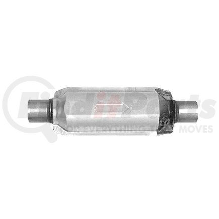 608216 by ANSA - Federal / EPA Catalytic Converter - Universal OBDII - 2.50" ID Neck / 2.50" ID Neck; Round; 5.9L / 6250; O2 Port: 1 - Pass. side