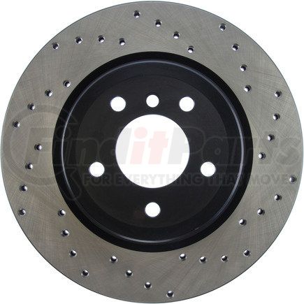 128.34080L by STOPTECH - Sport Cross Drilled Brake Rotor, Rear Left