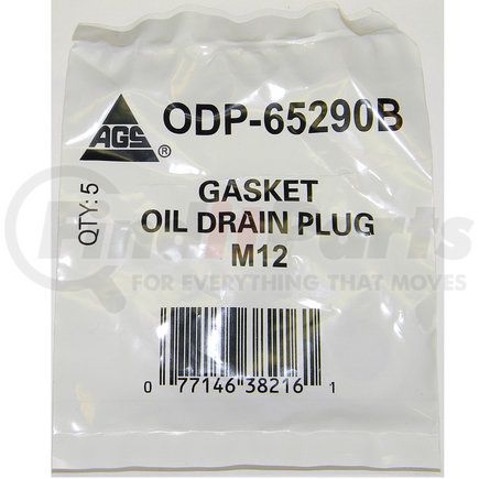 ODP-65290B by AGS COMPANY - Accufit Oil Drain Plug Gasket Aluminum M12, 5 per Bag