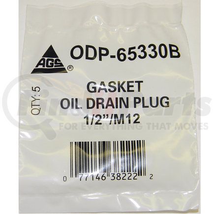 ODP-65330B by AGS COMPANY - Accufit Oil Drain Plug Gasket Nylon 1/2in/M12, 5 per Bag