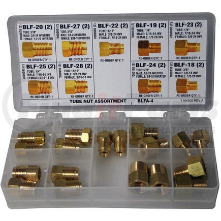 BLFA-4 by AGS COMPANY - Master Cylinder Adapter Fitting Assortment, 9 SKU, BLFA-4