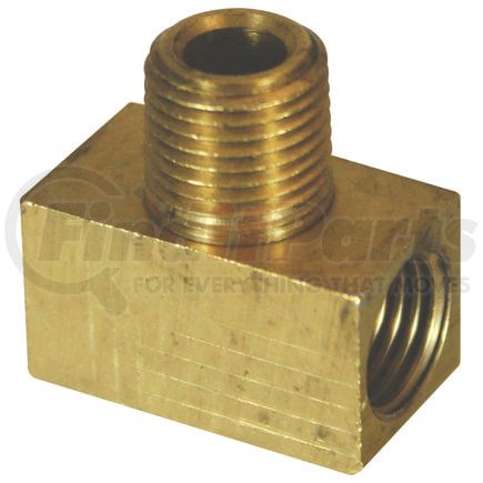 BLF-58B by AGS COMPANY - Brass Brake Line Tee, Female(3/8-24 Inverted), Male(1/8-27 NPTF), 1/bag