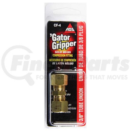 CF-4 by AGS COMPANY - Brass compression union, 3/8, 1/card