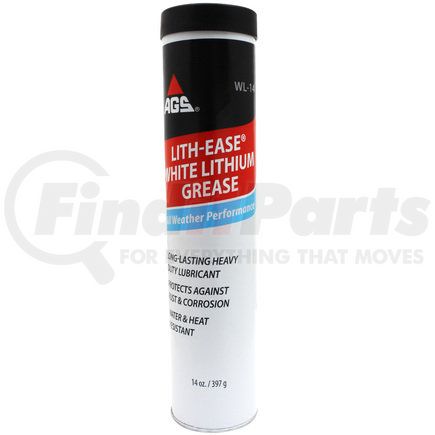 WL-14 by AGS COMPANY - Lith-Ease White Lithium Grease, Cartridge, 14 oz