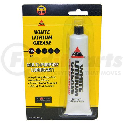 WL-1H by AGS COMPANY - White Lithium Grease, Tube, 1.25 oz, Card,Hardware