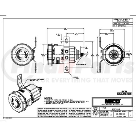 20-920-500 by MICO - Brake Master Cylinder Reservoir