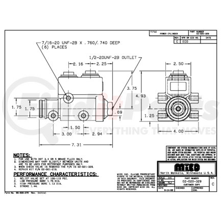 02-020-329 by MICO - Master Cylinder - Brake Fluid Type