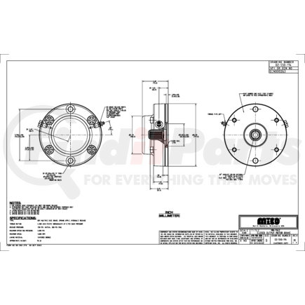 02-550-114 by MICO - MN-1342 Closed Output Motor Brake - Hydraulic Oil Type