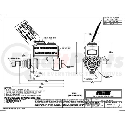 03-020-483 by MICO - Brake Master Cylinder