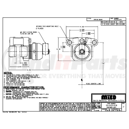 03-515-018 by MICO - Spring Brake Caliper - Hydraulic Oil