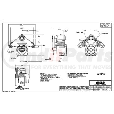 03-530-045 by MICO - Hydraulic Disc Brake Caliper - Brake Fluid Type, 2.37" Piston Diameter