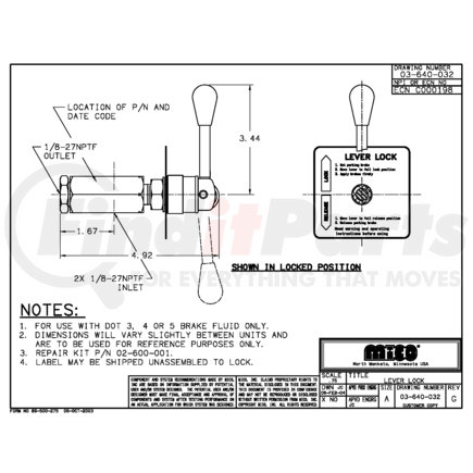 03-640-032 by MICO - Disc Brake Kit