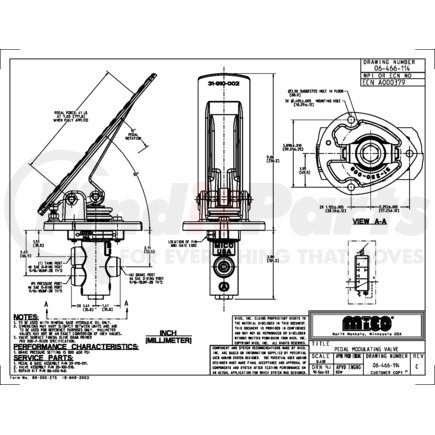 06-466-114 by MICO - Pedal Actuated Modulating Valve - 800 PSI