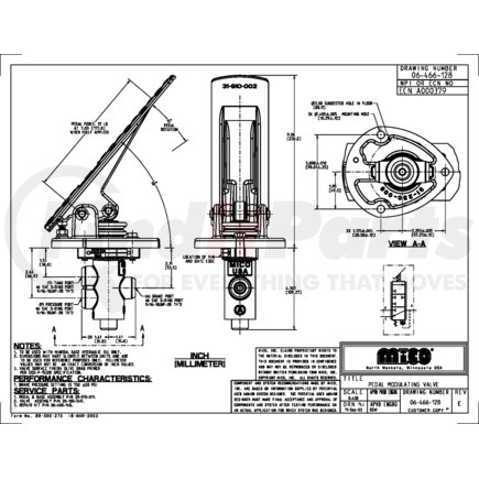 06-466-128 by MICO - Pedal Actuated Modulating Valve - 750 PSI