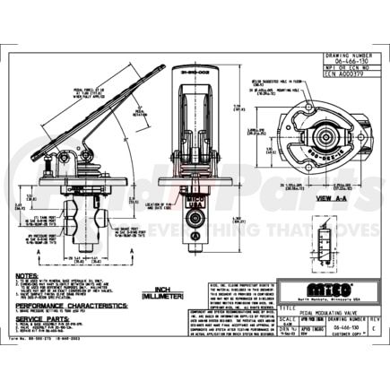 06-466-130 by MICO - Pedal Actuated Modulating Valve - 1500 PSI