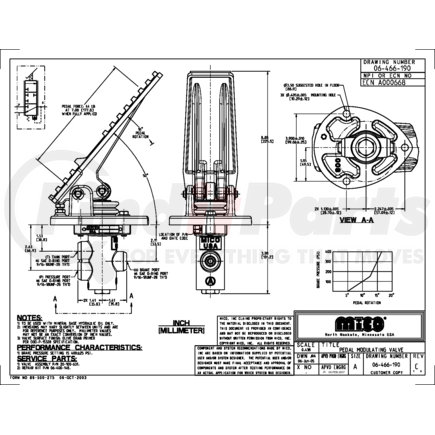 06-466-190 by MICO - Pedal Actuated Modulating Valve - 400 PSI