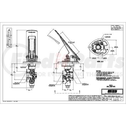 06-466-200 by MICO - Pedal Actuated Tandem Modulating Valve - 1200 PSI